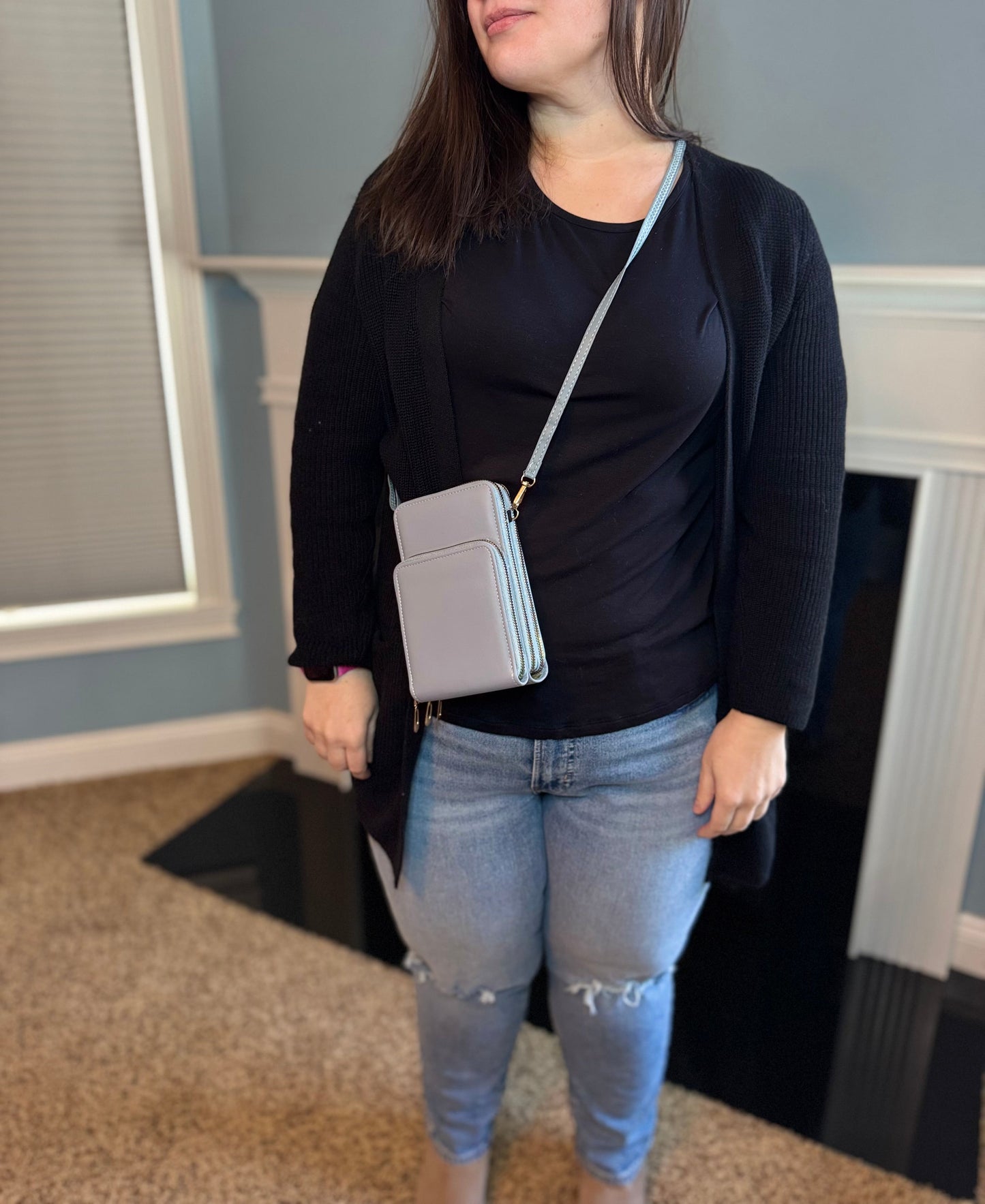 Ivy Crossbody Wallet + Purse - Grey