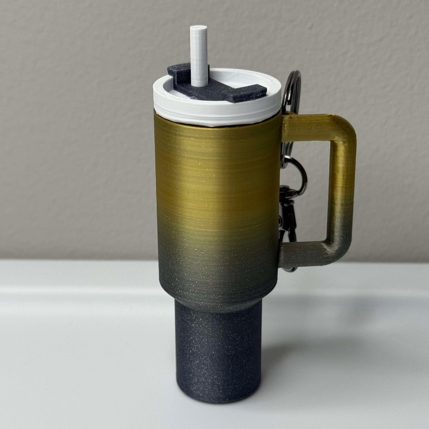 Gold/Silver Stanley Chapstick Keychain Holder