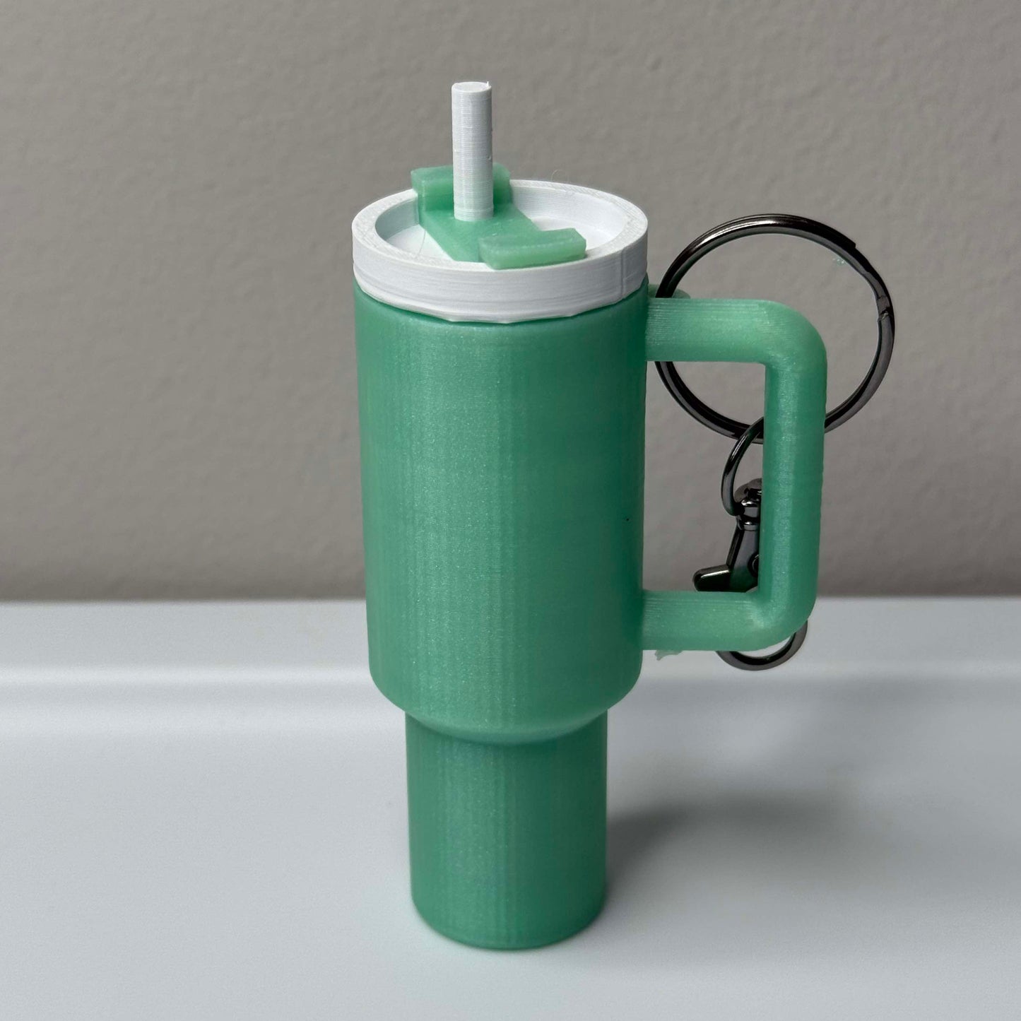 Mint Stanley Chapstick Keychain Holder