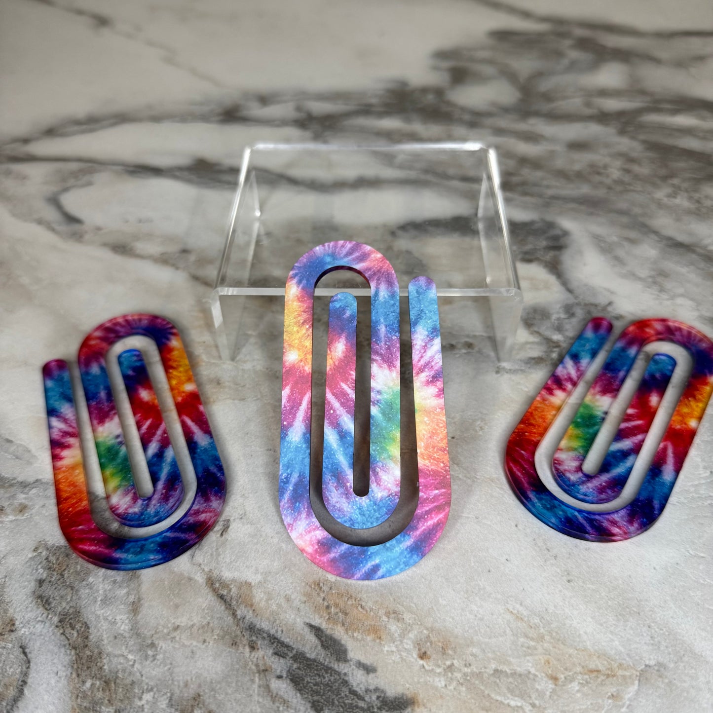 Jumbo Paperclip - Glitter Tie Dye