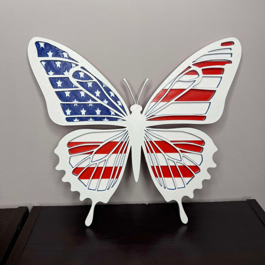 Red, White, & Blue Butterfly