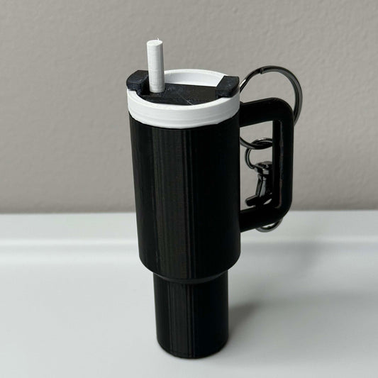 Black Stanley Chapstick Keychain Holder