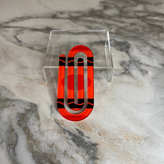 Jumbo Paperclip - Red Crayon