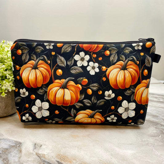 Pouch - Halloween Fall - Pumpkin Black & White