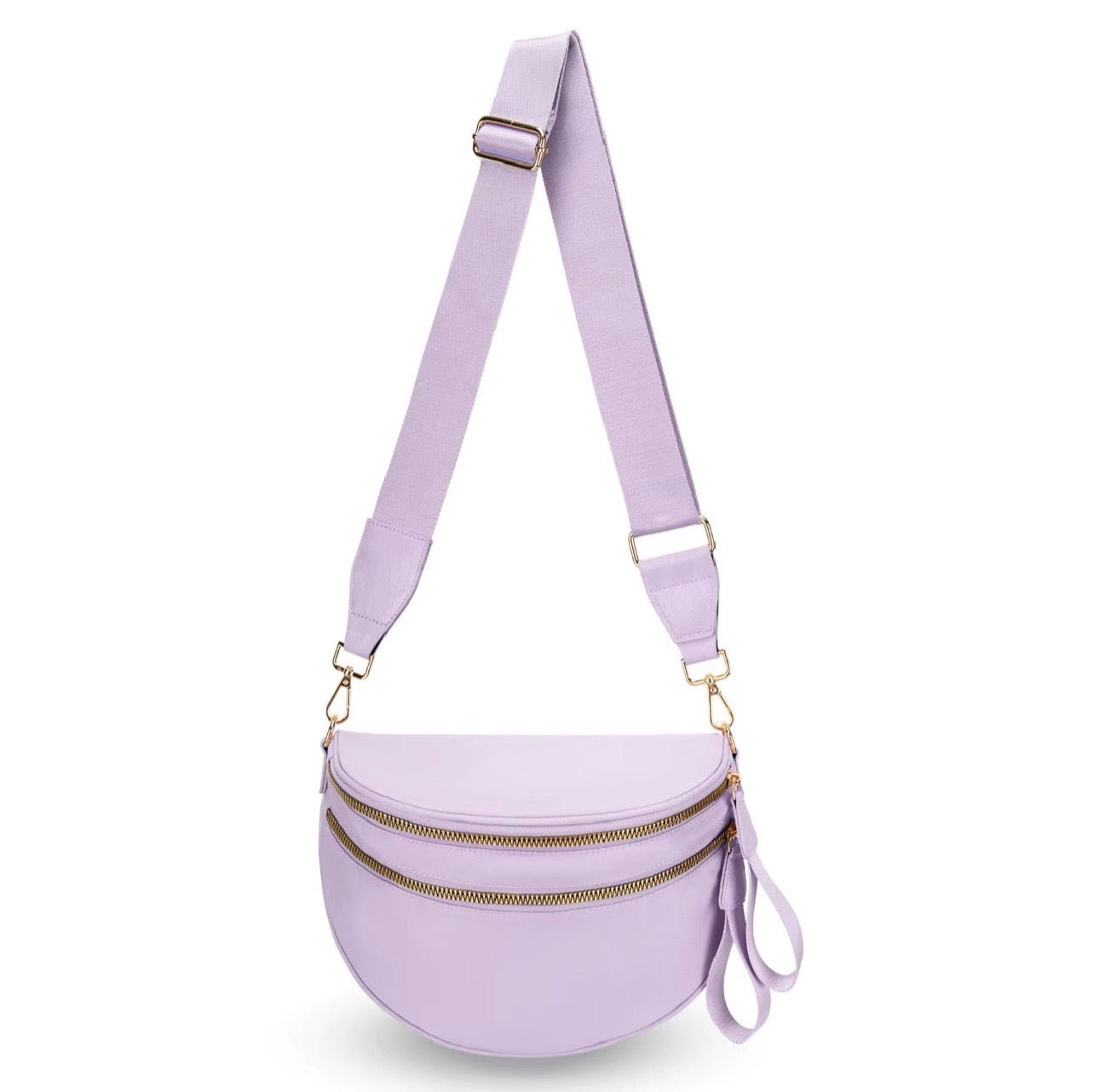 The Roni Nylon Crossbody - Solid Light Purple - PREORDER